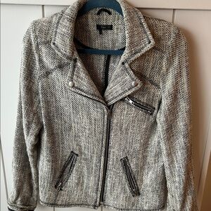 Dex Black and White Textured Blazer
